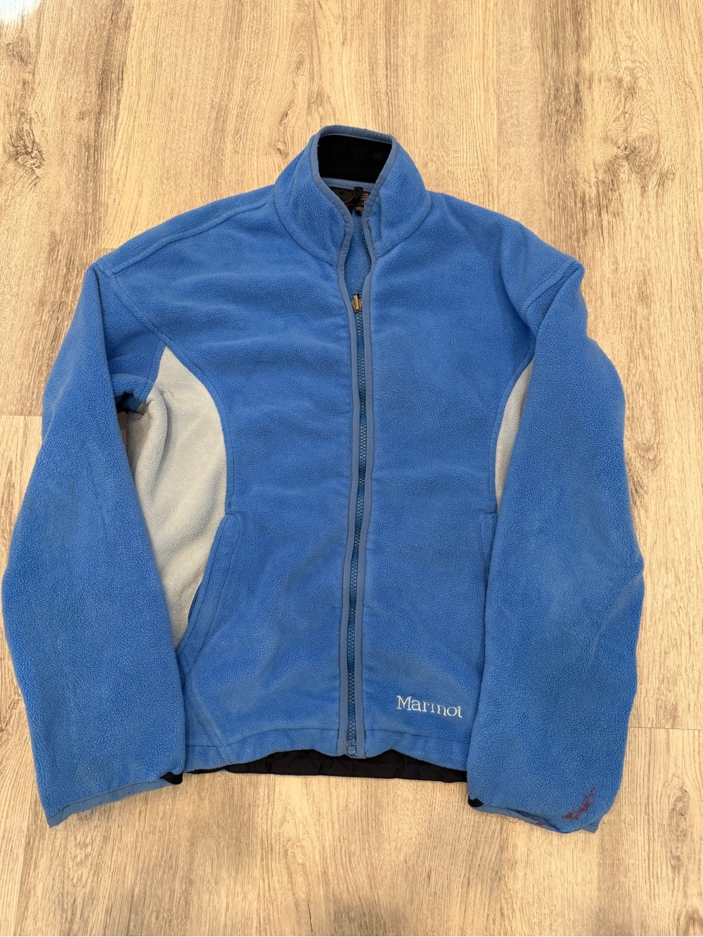 Marmot Blue Fleece Full Zip Jacket Size Medium Gorpcore Outdoor